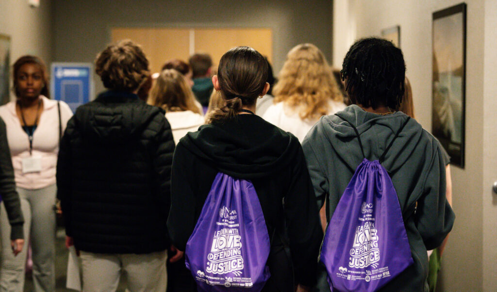 Students walking in a corredor